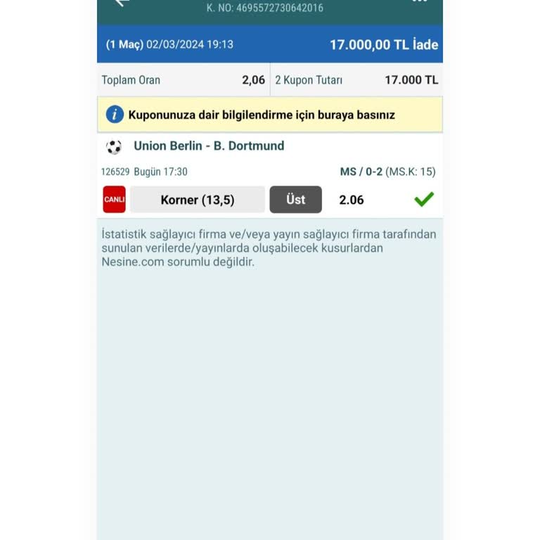 Nesine.com'da Oran Artışı Ve Kupon İadesi Sorunları