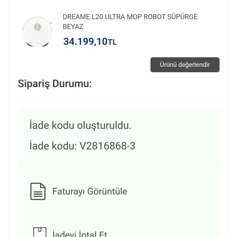Robot Süpürge İade Sorunu Ve Müşteri Hizmetleri Deneyimi