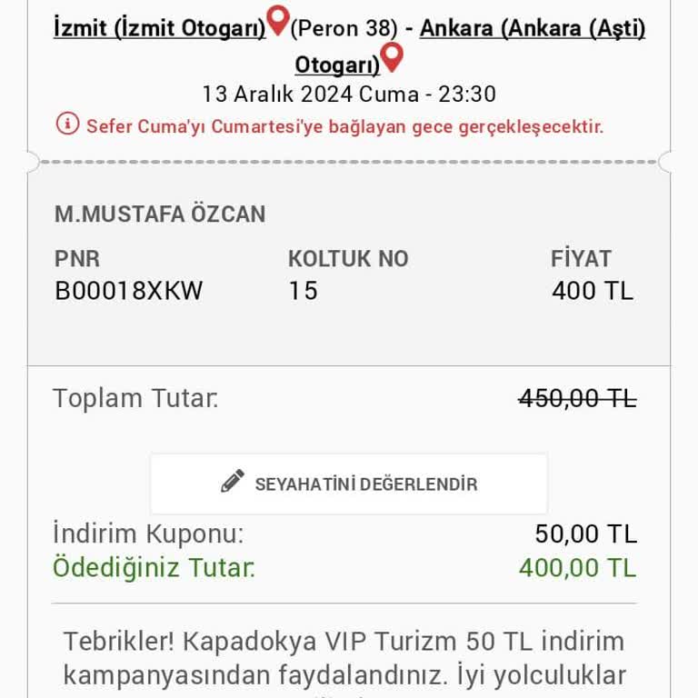 Zamanında Geldim, Otobüsü Kaçırdım: Kapadokya Vip Mağduriyeti