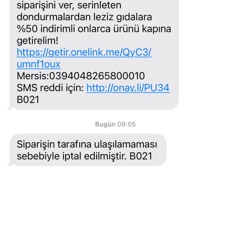 Getir Siparişim İptal Edildi, Param İade Edilmedi