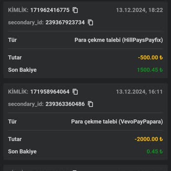 Çekim Taleplerinin Reddedilmesi Ve Canlı Destek İletişim Sorunu