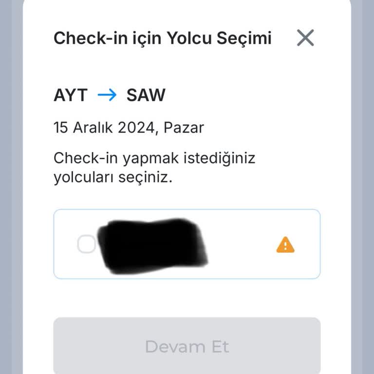 Check-in Sürecinde Yaşanan Aksaklık Ve İletişim Sorunu