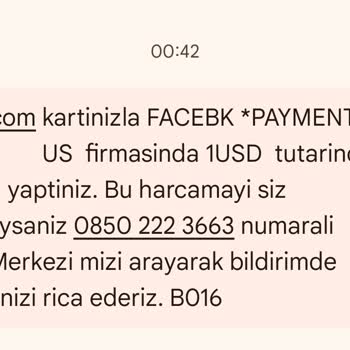 Facebook Hesabımdan İzinsiz Para Çekimi Mağduriyeti