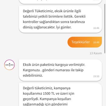 Eksik Ürün Gönderimi Ve Müşteri Hizmetleri Sorunu