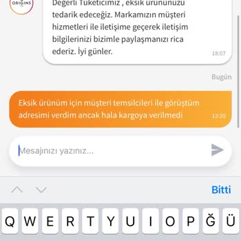 Eksik Ürün Gönderimi Ve Müşteri Hizmetleri Sorunu