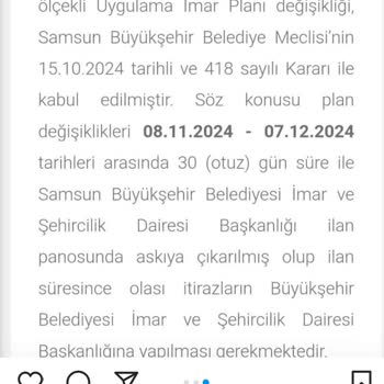 Samsun'da Haksız Parsel Değişimi Ve Turizm Alanı İtirazı
