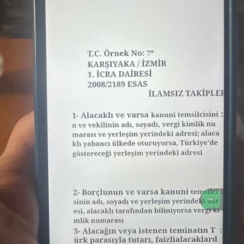 Vodafone İcra Borcunun Kapatılması Talebi