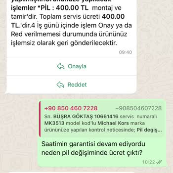 Garanti Süresinde Pil Değişimi İçin Ücret Talebi