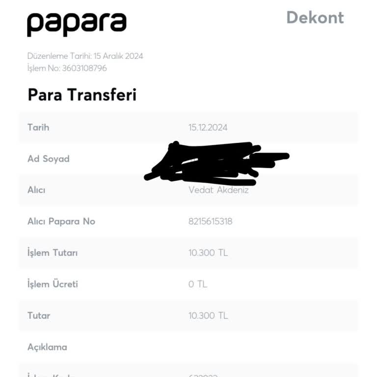 Papara İşleminde Mağduriyet Ve Canlı Destek Sorunu