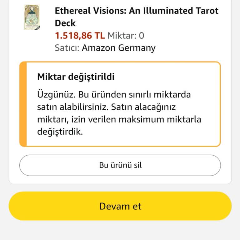 Amazon Sipariş Sorunu: Ürün Miktarı Hatası