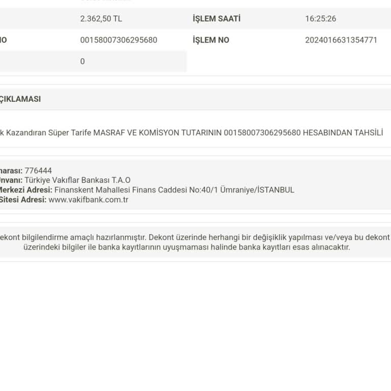 Haksız Kesinti: VakıfBank'tan Beklenmedik Ücret