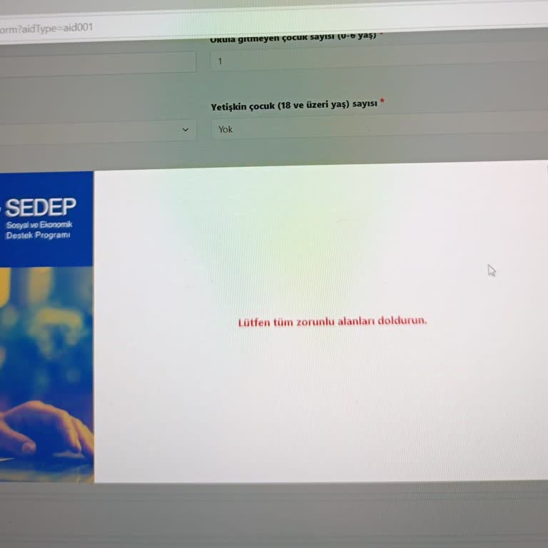 Başvuru Sürecinde Sürekli Hata Mesajı Alıyorum