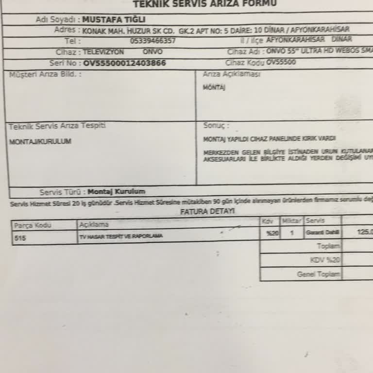 Onvo Televizyon Değişim Sorunu Çözülemiyor