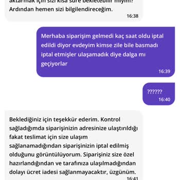 Getir Yemek Siparişim Teslim Edilmedi