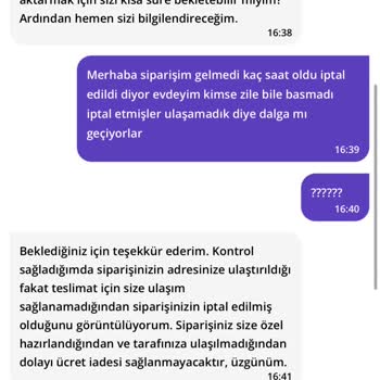 Getir Yemek Siparişim Teslim Edilmedi