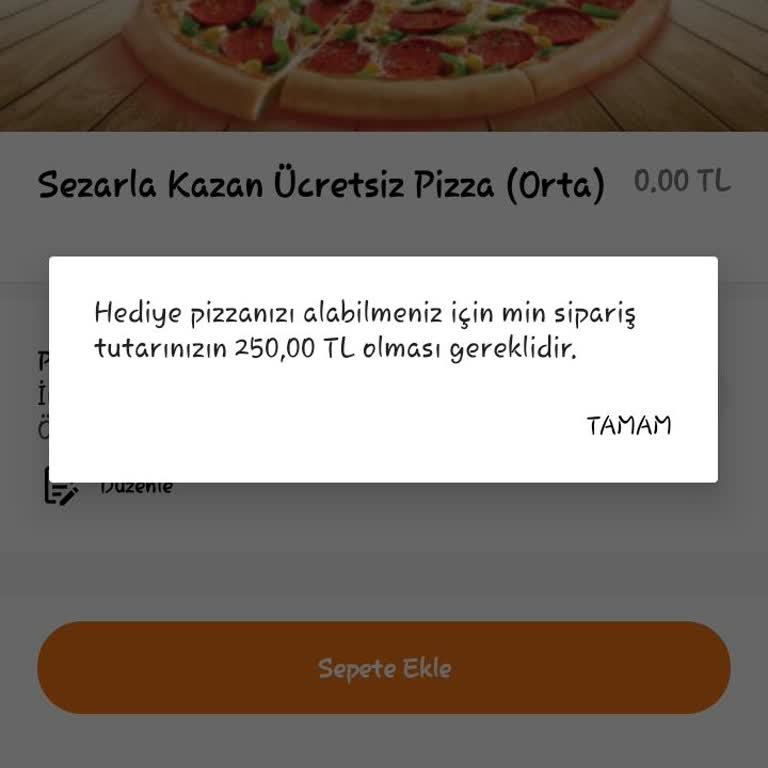 Promosyon Yanıltmacası: Bedava Pizza Alamamak