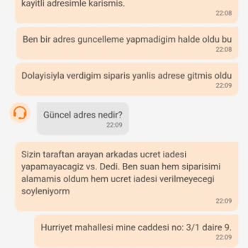 Adres Hatası Ve Müşteri Hizmetleri Sorunu