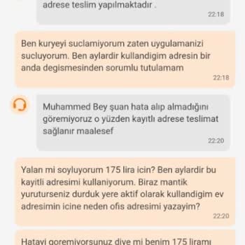 Adres Hatası Ve Müşteri Hizmetleri Sorunu