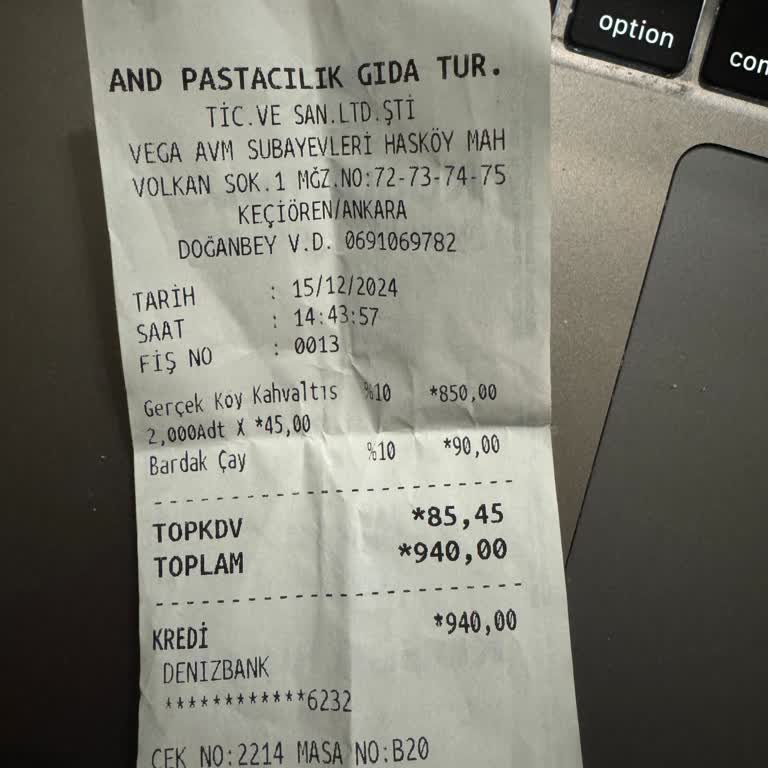 Kahvaltıda Yanlış Ücretlendirme Ve Eksik Servis