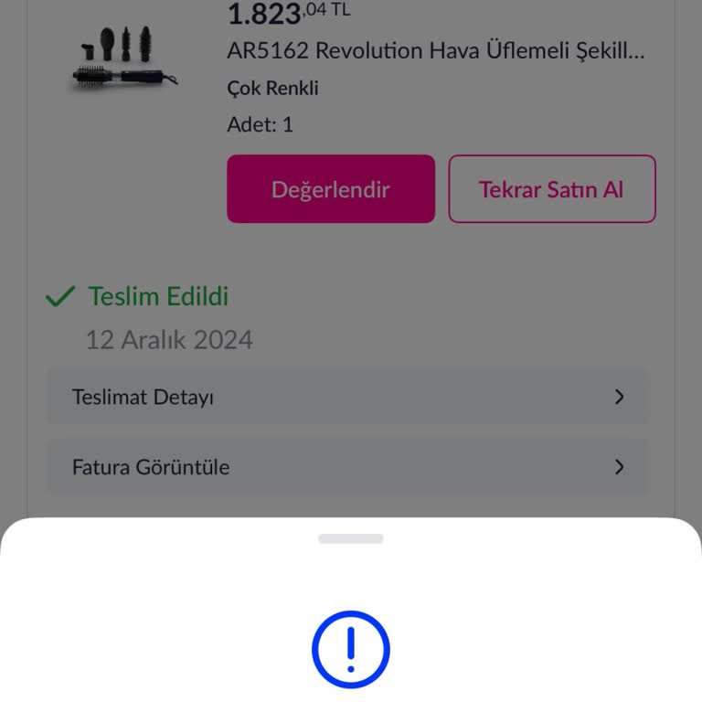Garanti İçin Fatura Engeli: Arzum Saç Makinesi
