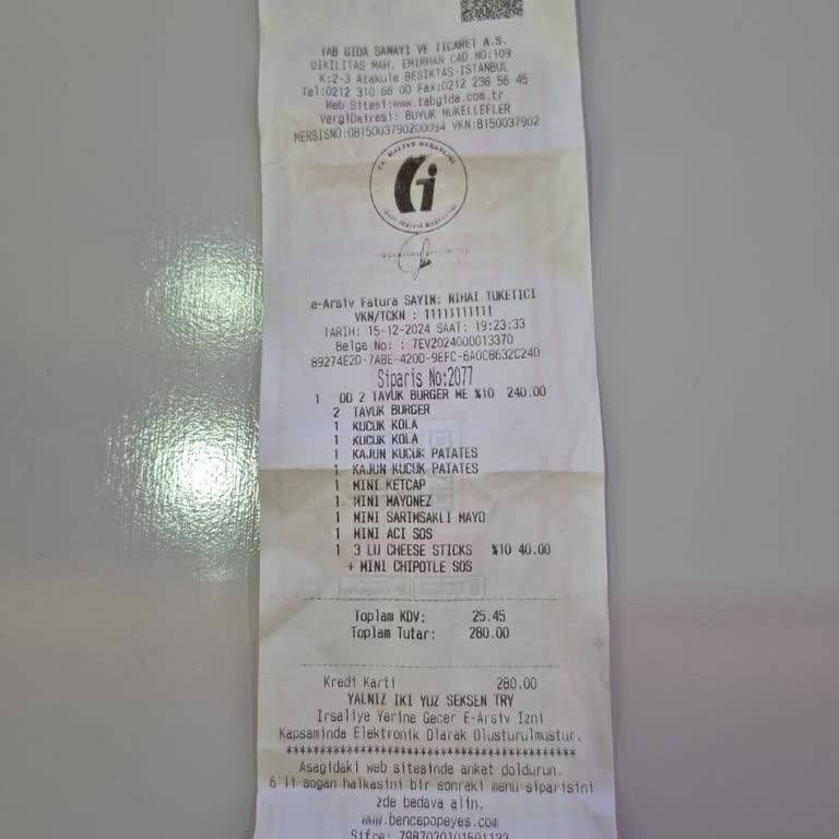 Popeyes Paketlerinde Eksik Ürün Sorunu