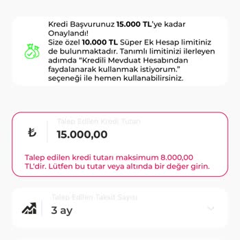 Kredi Onay Tutarı Ve Verilen Tutar Arasındaki Uyuşmazlık