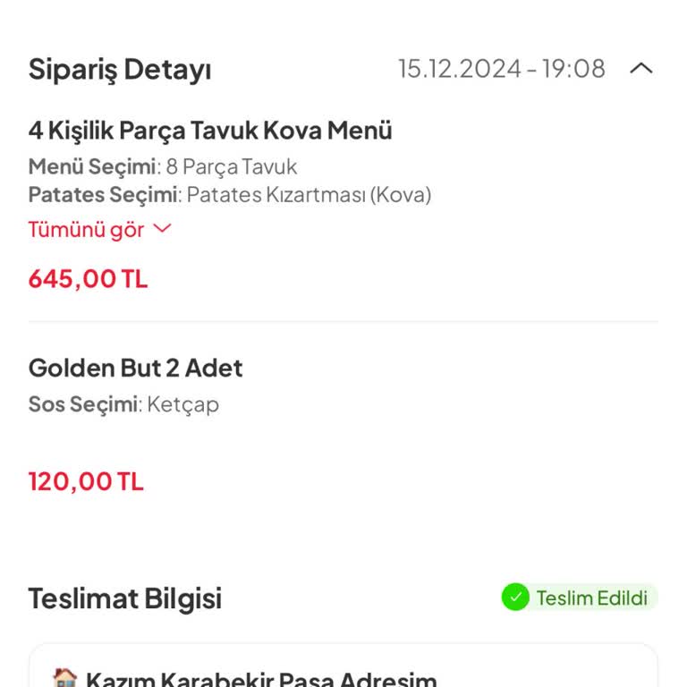 Sipariş Gecikti, Ürünler Buz Gibi Ve Eksik Geldi