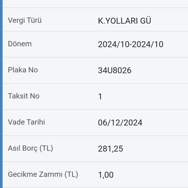 Hatalı Vergi Borcu Bildirimi
