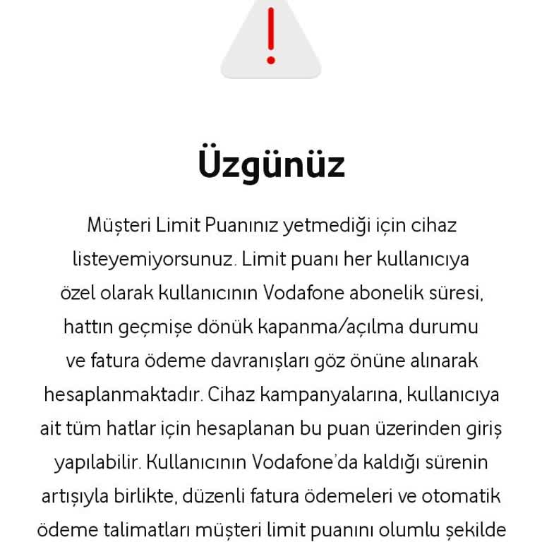 Vodafone Puan Sıfırlanma Sorunu