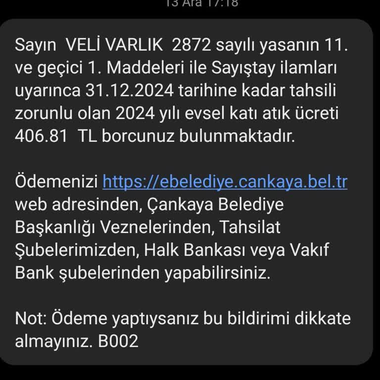 Çankaya Belediyesi'nin Ek Vergi Sorunu