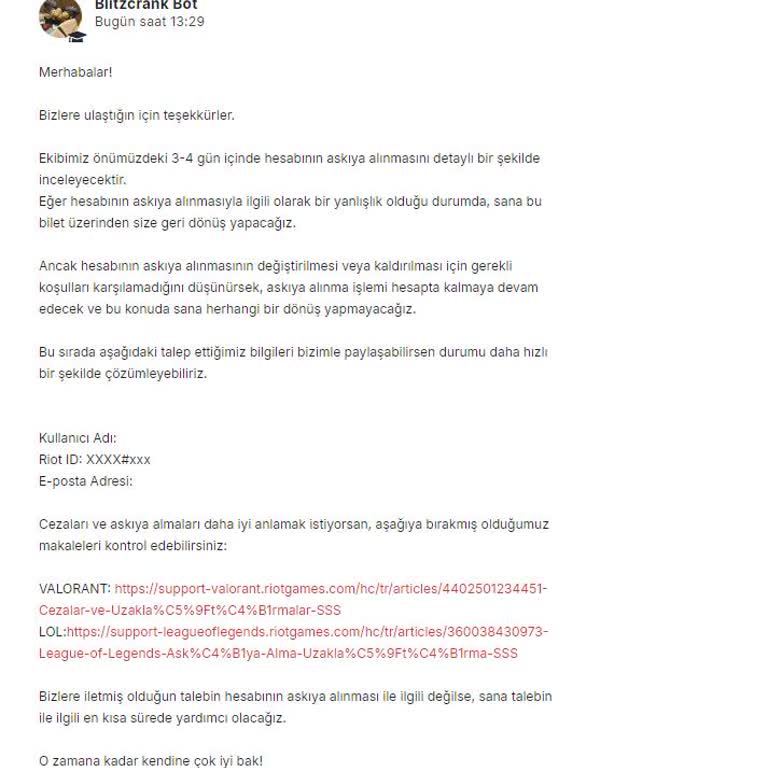 Riot Games Hesabım Haksız Yere Kalıcı Yasaklandı