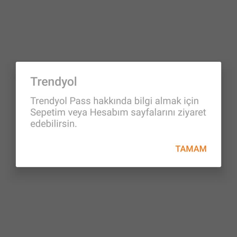Trendyol Pass Kargo Paketi Bilgi Eksikliği