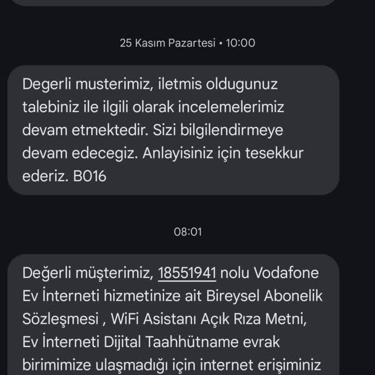 Eksik Evrak Nedeniyle İnternet Kısıtlaması: Vodafone'un Müşteri Hizmetleri Yetersizliği