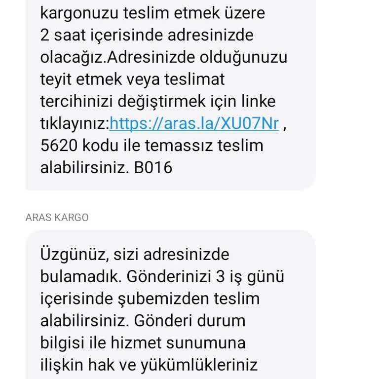 Aras Kargo'nun Adreste Bulunamadı İddiası