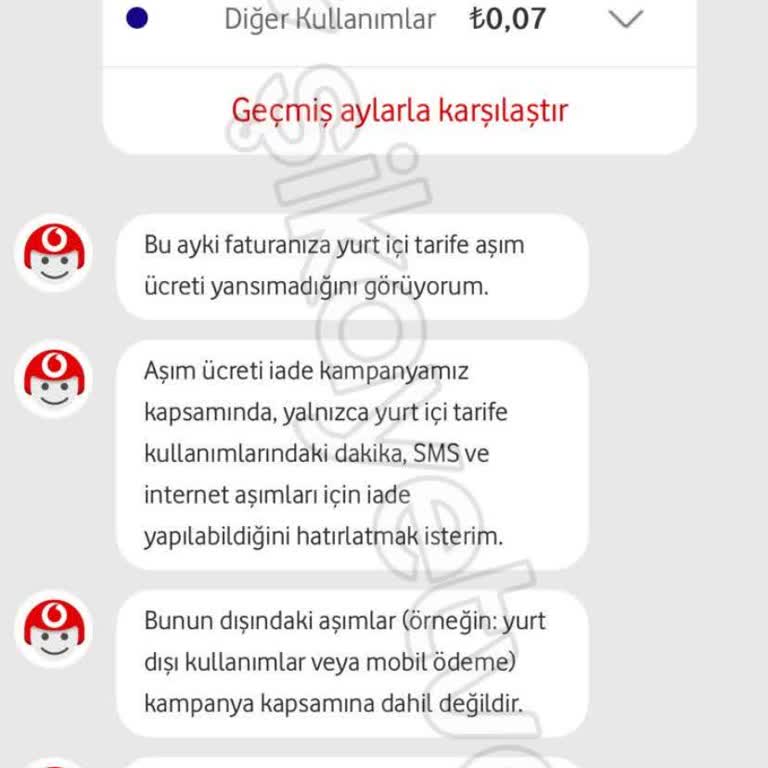 Vodafone Faturasındaki Aşım Ücreti Şoku Ve İade Sorunu