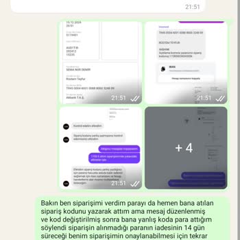 Yanıltıcı Sipariş Kodu Ve Para İadesi Sorunu