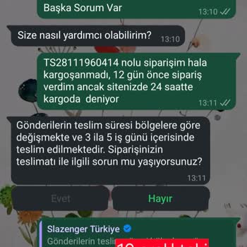 Slazenger Siparişlerinde Kargo Krizi
