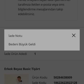 Yanlış Beden T-shirt Ve Yetersiz Müşteri Hizmetleri