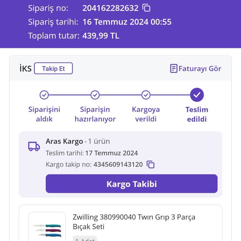 Zwilling Bıçak Seti Salata Doğrarken Kırıldı: Müşteri Hizmetlerinden Destek Alınamıyor!