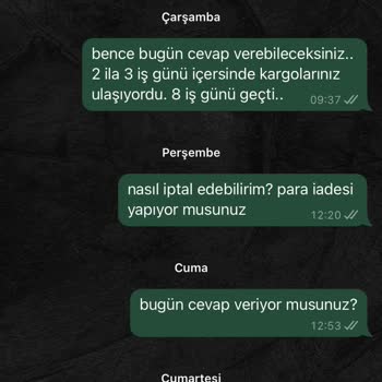 Teslimat Sorunu Ve İletişimsizlik Mağduriyeti
