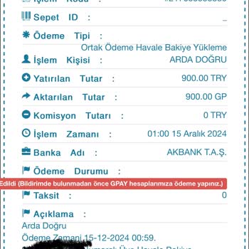 Ödeme Bildirimi Sonrası Geciken Para İadesi Mağduriyeti