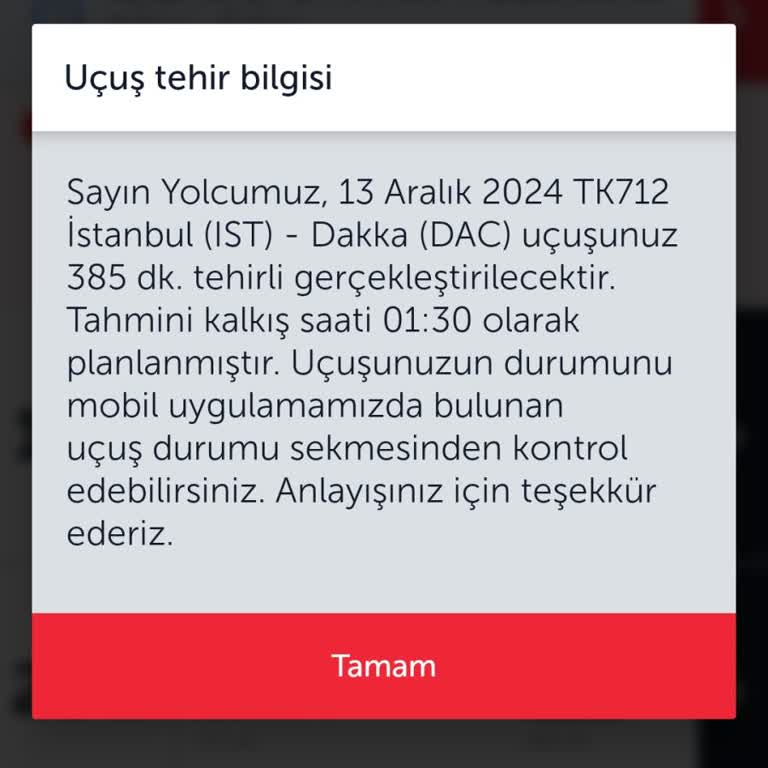 Türk Hava Yolları'nın 7 Saatlik Rötarı Ve Yetersiz Bilgilendirme İle Mağduriyet
