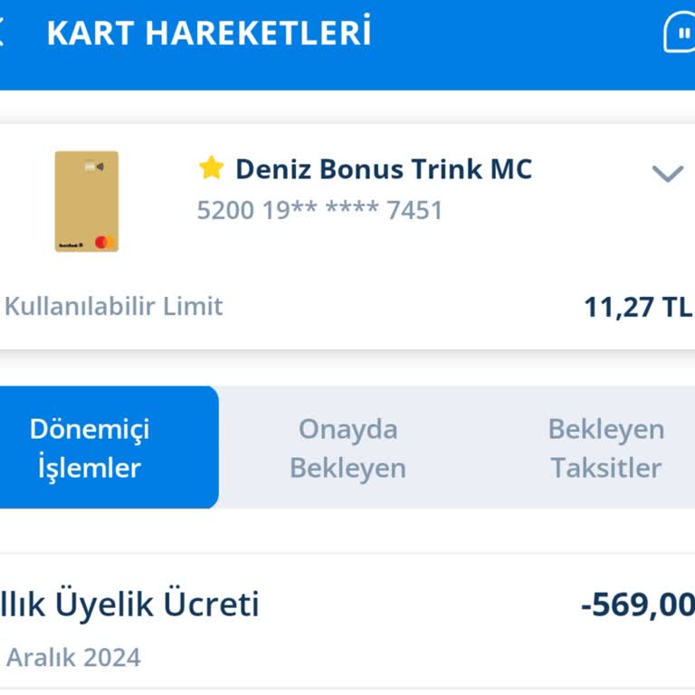 Haksız Kart Aidatı İadesi Talebi