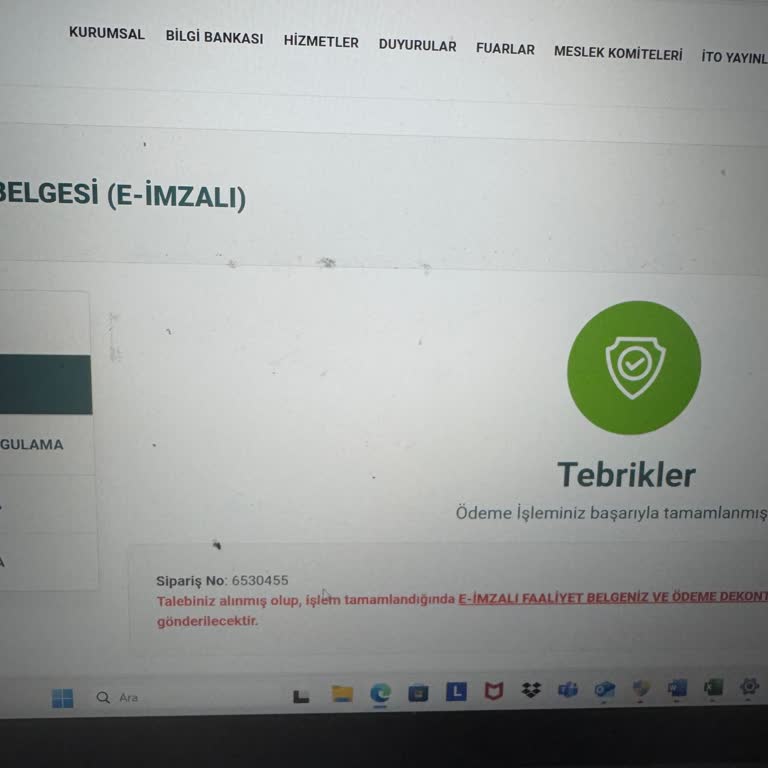 İto Faaliyet Belgesi Sorunu