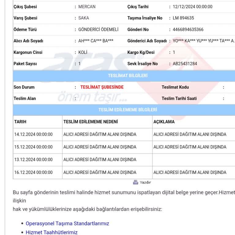 Teslimat Gecikmesi Ve Dağıtım Alanı Sorunu