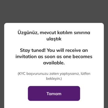 KYC Doğrulama Sorunu Ve Destek İsteği