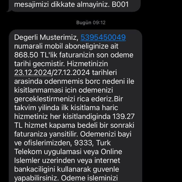 Taahhüt Bilgilendirmesi Eksikliği Ve Yüksek Fatura Şoku