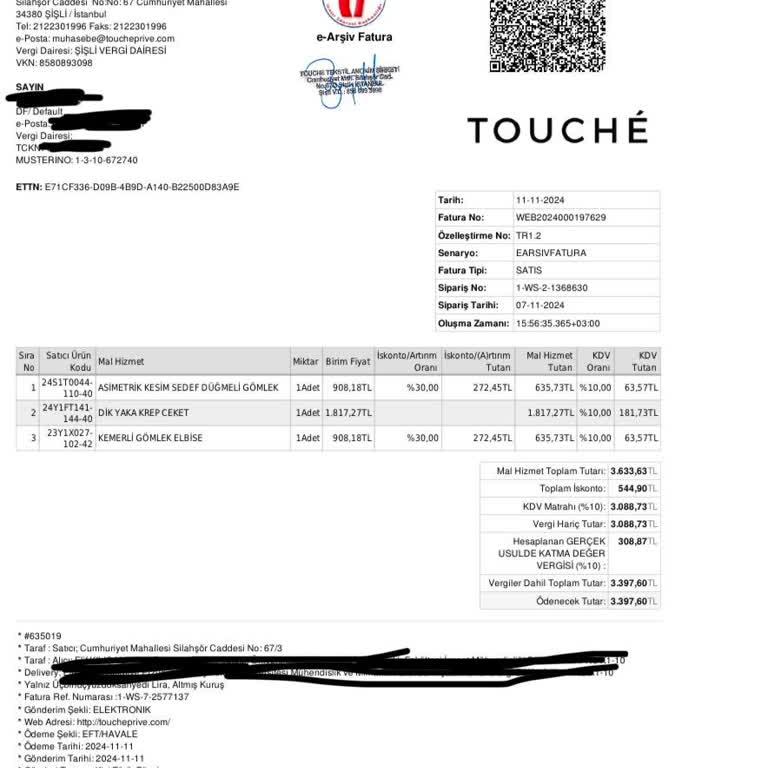 İade Ücreti Sorunu: Touche'den Alışveriş Pişmanlığı