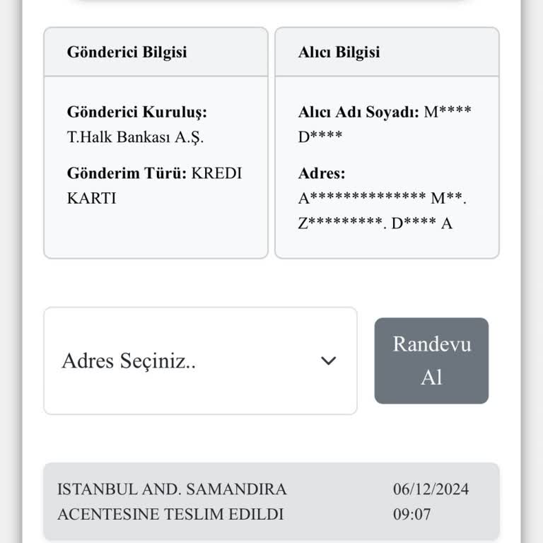 Kuryenet Samandıra Acentesi İle İletişim Sorunu Ve Teslimat Gecikmesi