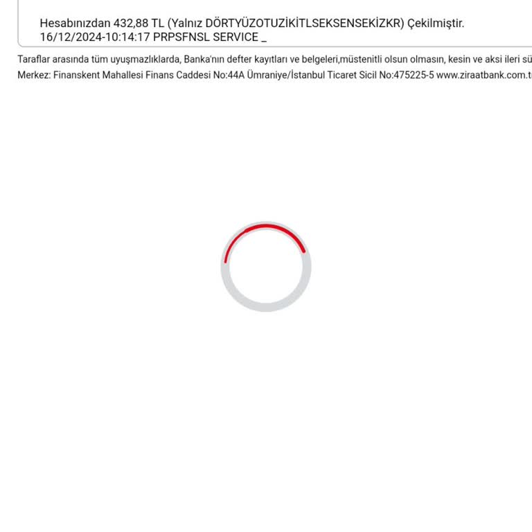 Ziraat Kartımdan Habersiz Çekilen 432 TL'nin İadesini İstiyorum